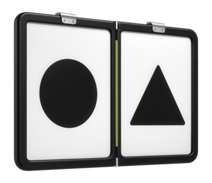 Foldable scoreboard with dry-erase surface for backyard sports