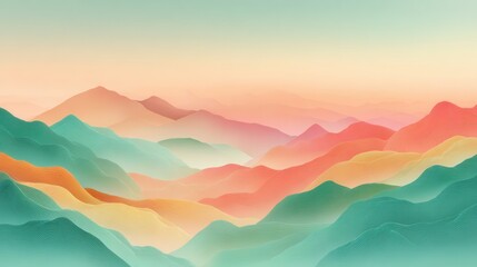 Serene Abstract Landscape with Soft Colors and Gentle Curves