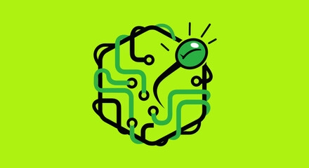 Brain circuit design representing artificial intelligence and innovative thinking.