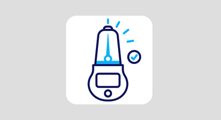 Smart personal blender icon with digital display for healthy smoothies.