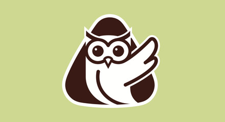 Cute cartoon owl illustration with a friendly expression.