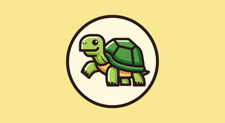 Adorable cartoon turtle illustration.
