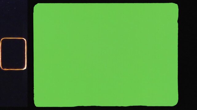 Super 8mm film strip overlay with green screen