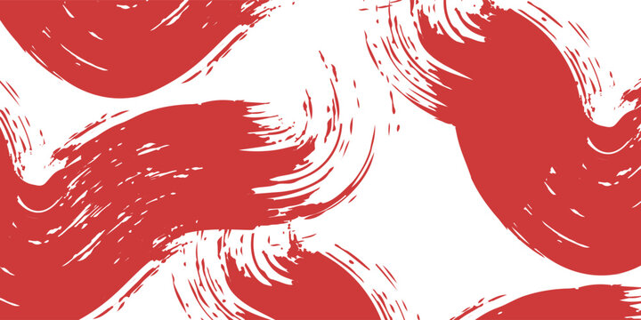 Red brush stroke isolated on white background. Trendy brush stroke for red ink paint, grunge backdrop, dirt banner, watercolor design and dirty texture. Brush stroke vector illustration