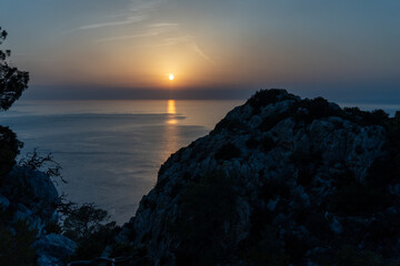 sunset over the ocean