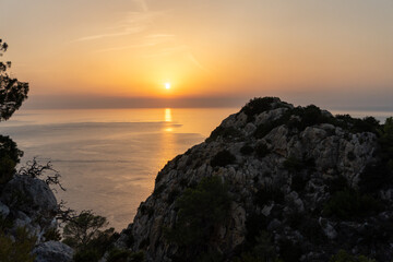 sunset over the ocean