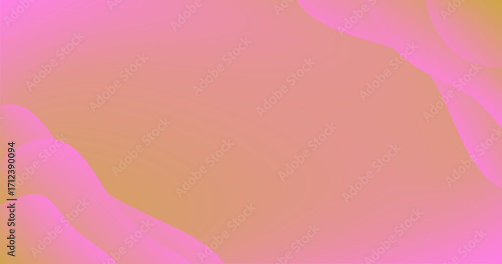 Aufkleber abstract background with pink orange gradient fluid layer different shades and thickness copy space 