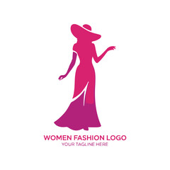 Beautiful Modern Woman Fashion Icon Vector Graphic Illustration