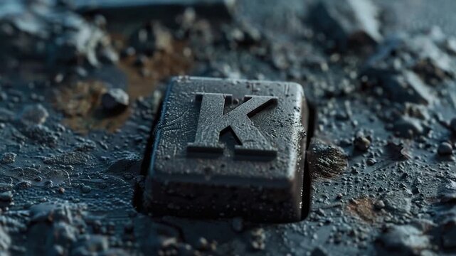 A close-up shot of a black object lying on the ground