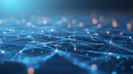 3d image of a wave of data. Video of a network interconnected by data grids. Computer gradient technology for business data interfaces blue. Three-dimensional depiction of a data wave lifestyle.