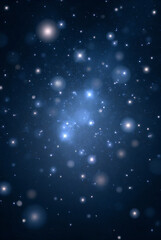 blue starry night sky background