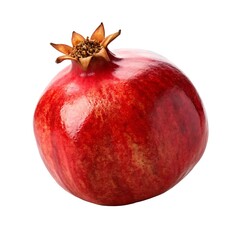 Vibrant Pomegranate: A close-up shot of a perfectly ripe pomegranate, its rich, crimson skin gleaming with a healthy glow, inviting a taste of its juicy, sweet delights.