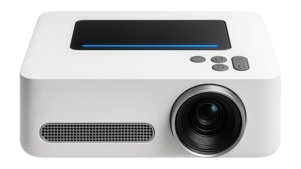 Ultra-short throw projector with a minimalist design and wireless connectivity for living room installations