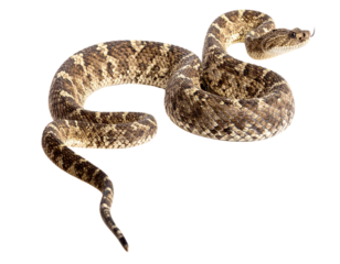  Side View Rattlesnake Crawling with Visible Rattle Isolated on Transparent