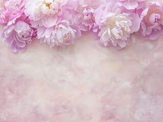 Delicate Pink Peonies Arranged Elegantly on Soft Blurred Background for Floral Designs and Creative Projects
