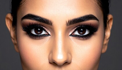 Naklejka premium Asian Eyes, Makeup close-up