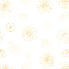  Minimalist Gold Floral and Citrus Pattern