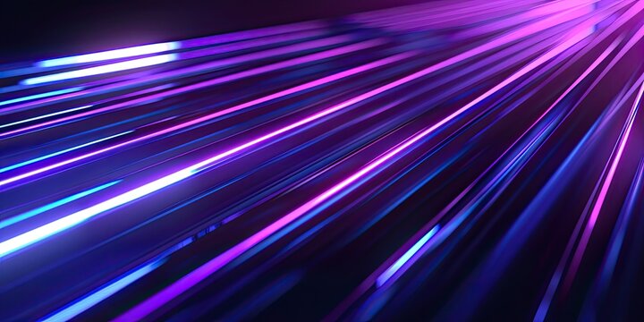 Abstract image of radiant, converging lines in vibrant purple and blue hues, creating a dynamic, high-speed motion effect