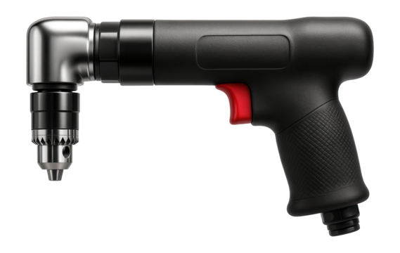 Variable speed right angle drill with a paddle switch for an automotive repair garage.