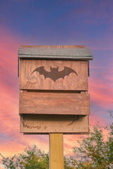 Bat House at Sunset