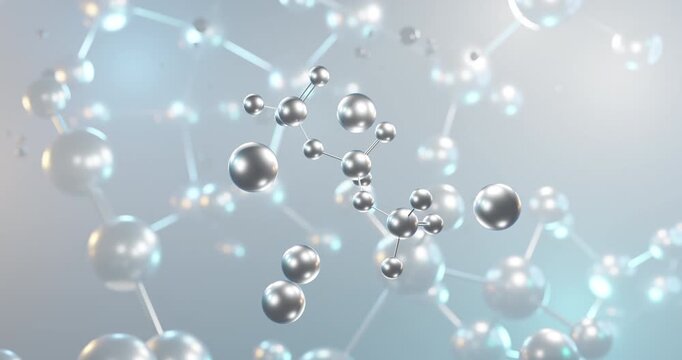 Sodium triphosphate rotating 3d molecule, molecular structure of e451 seamless video
