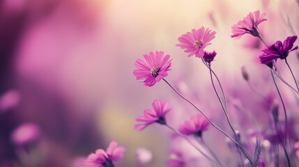 Obraz premium Nature background with wild flowers