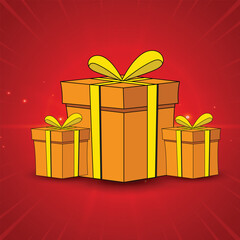 Red giftboxes collection