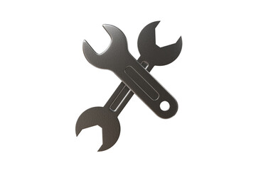 3d wrench tools icon. maintenance and repair concept. Minimal cartoon crossed metal spanners for mechanic workshop and DIY isolated on white background. 3d render.