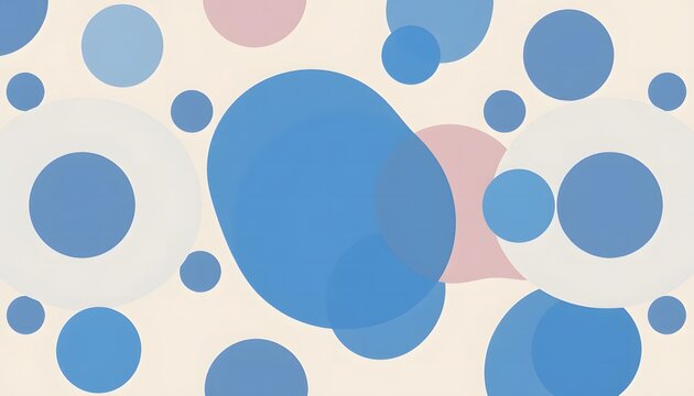 Geometric Blue Circles Background - Powered by Adobe