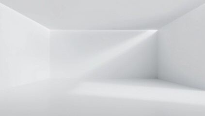 Obraz premium Large white billboard standing near a window in a white room. 3D rendering
