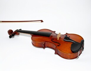 Classic Violin with Bow A Musical Instrument