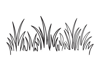 Grass line art Vector