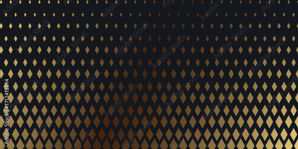 Poster abstract background with sparkling gold halftone geometric pattern. luxurious and elegant gold abstr