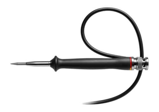 Oscilloscope probe with a high-frequency range for analyzing electronic signals.