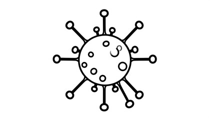 Simple black and white virus graphic (1)