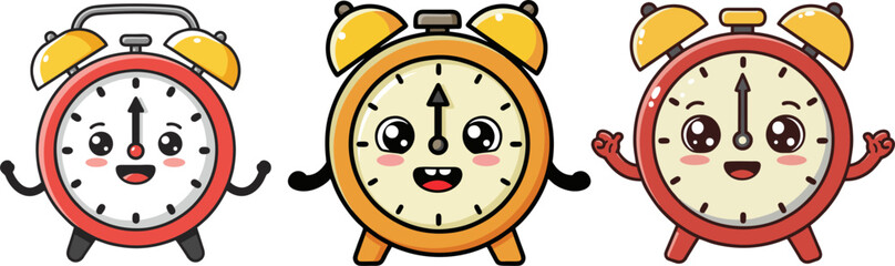 Cute Cartoon Alarm Clocks Time Flies When You're Having Fun!