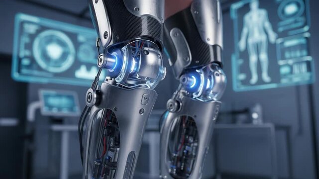 Advanced Bionic Leg Technology - The Future of Prosthetics and Human Augmentation.
