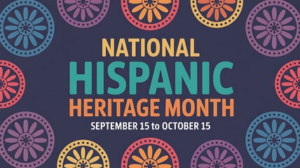 Celebrate vibrant Hispanic Heritage Month this September and October with this colorful design, perfect for posters, social media, and community events promoting culture