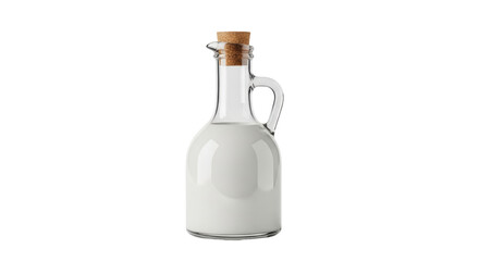 Isolated decanter with milk, perfect for serving liquids in an elegant, eye-catching style