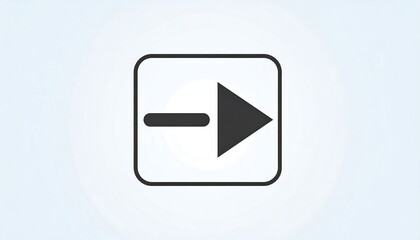 Simple black arrow icon within a frame