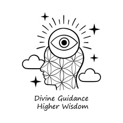 Spiritual Vision Higher Awareness Light Hand Drawn Vector