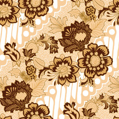Sogan pattern batik design with classic ornaments and decorations © Herodian