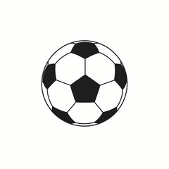 Naklejka premium A detailed illustration of a soccer ball, featuring black and white pentagons and hexagons.