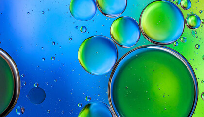 Vibrant abstract background of colorful oil droplets and swirling liquid patterns. Animated image. Concept of psychedelic fluid art, color flow, and sensory motion