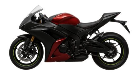 Sportbike with carbon fiber accents and full-color digital dashboard