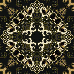 Sogan pattern batik design with classic ornaments and decorations