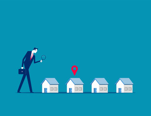 Searching. Looking for real estate and accommodation valuation