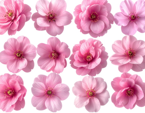  Elegant Pink Flower Pattern PNG
