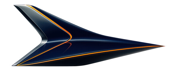 Delta wing with sharp edges and a smooth, uninterrupted surface