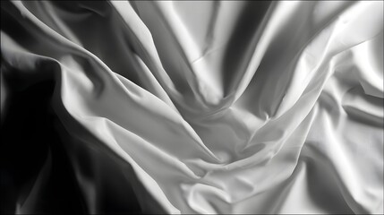 White Fabric Drapes with Dramatic Shadows and Highlights textile drapery